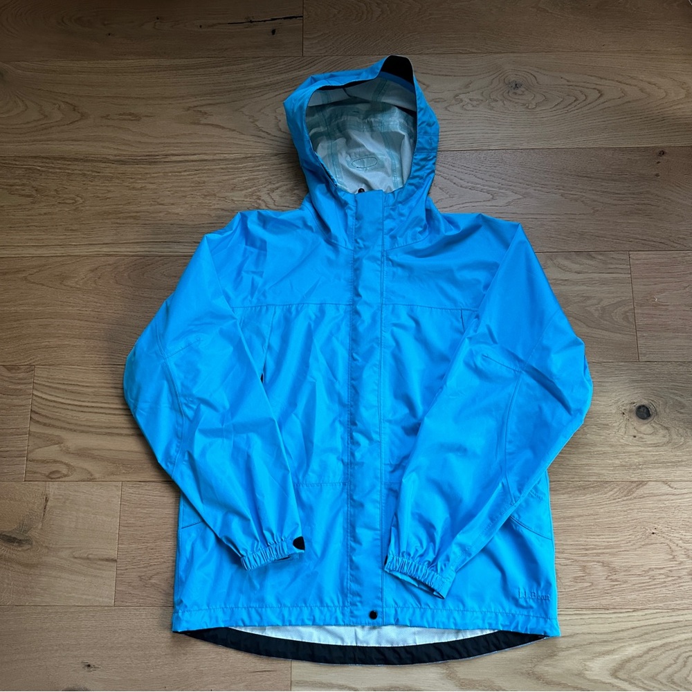 LIKE NEW L.L. Bean Misses Small Rain Jacket Hooded Full Zip Item 284971